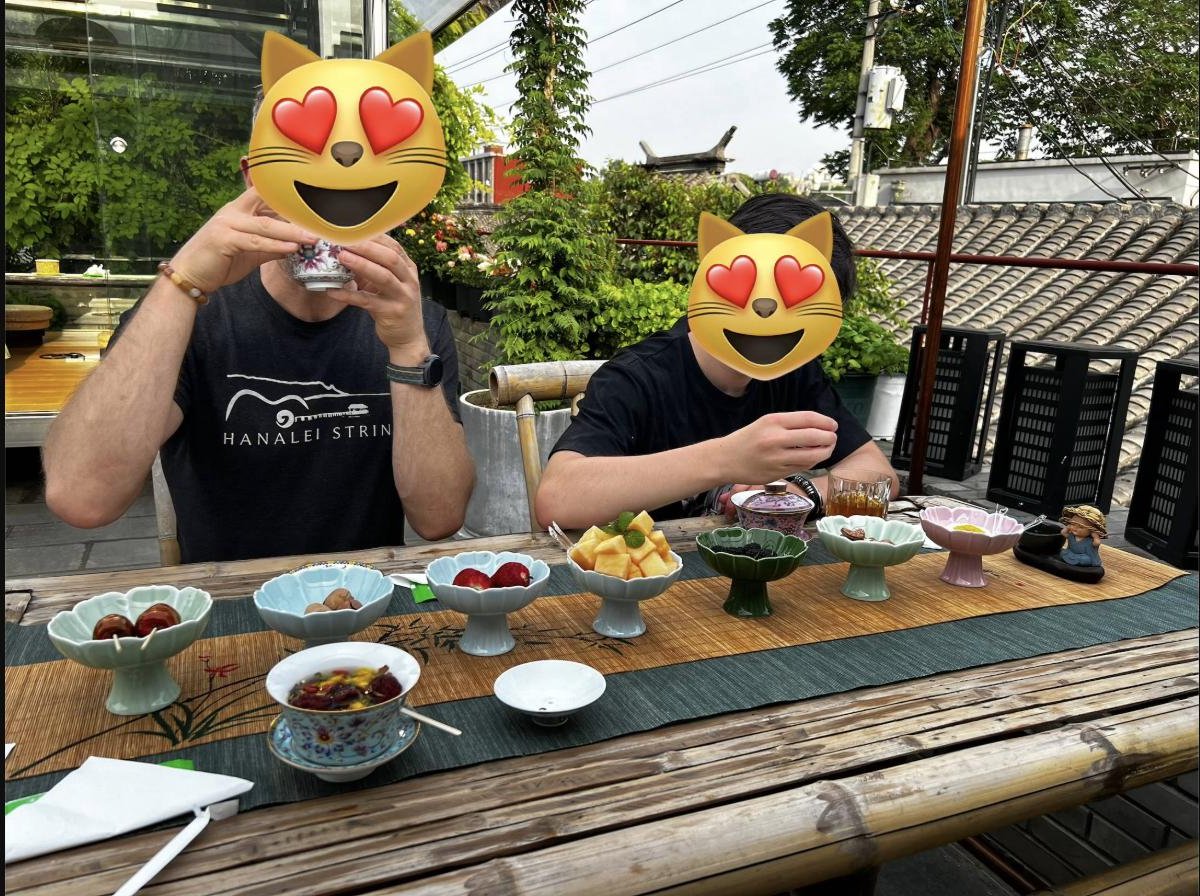 Afternoon tea and snacks on the rooftop